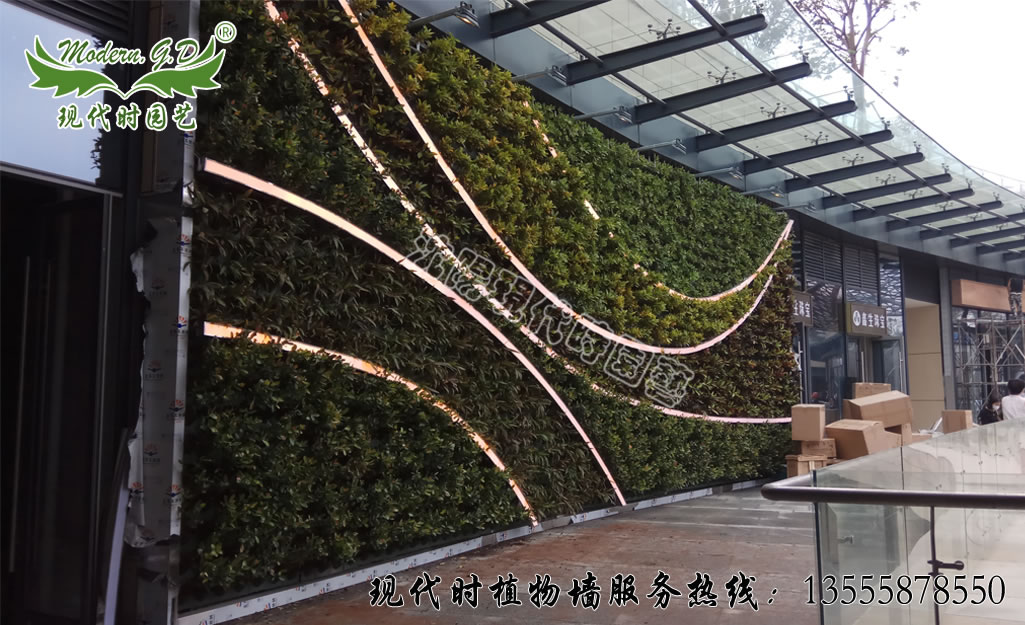 海口海航日月廣場(chǎng)植物墻工程