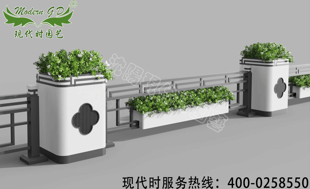 景觀鐵藝花箱護(hù)欄